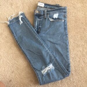 Hudson Jeans Blue Skinny Distressed Denim